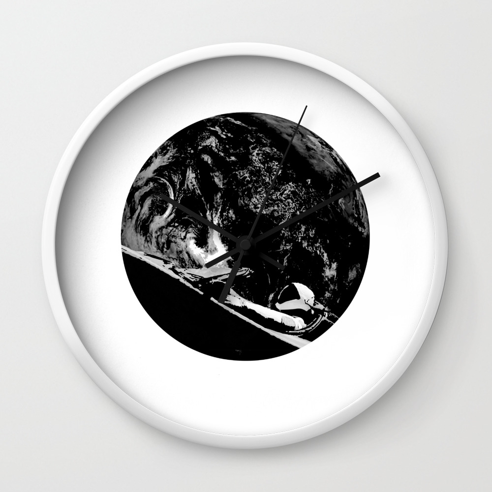 Spacex Starman In Space For Elon Musk And Tesla Fans Wall Clock By Trndsttr Society6