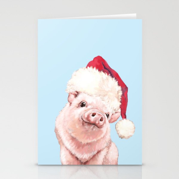 Christmas Baby Pig Stationery Cards