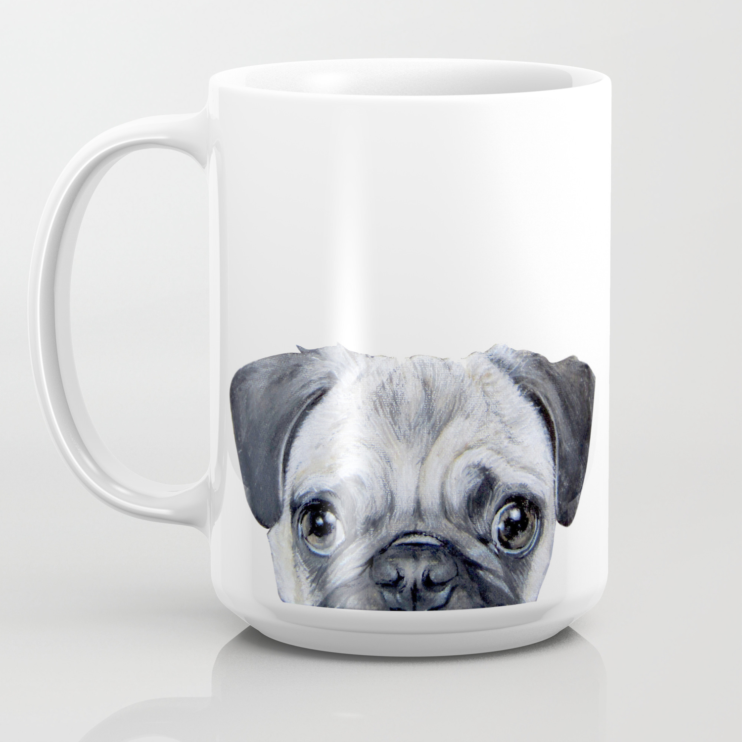 Pug With Star Original Hand Painting Design Coffee Mug By