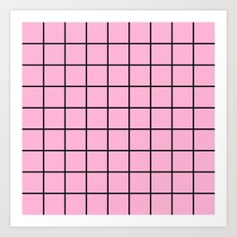 Rose Quartz Grid Art Print