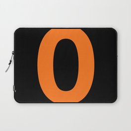 Number 0 (Orange & Black) Laptop Sleeve