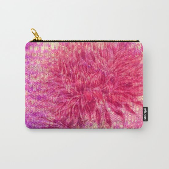 pink Chrysanthemum Carry-All Pouch