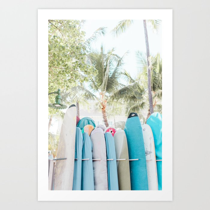 Surfing Hawaii  Art Print
