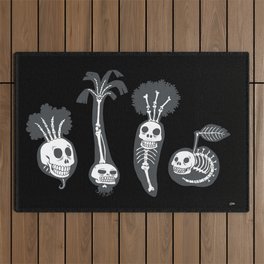 X-rays vegetables (black background) Outdoor Rug