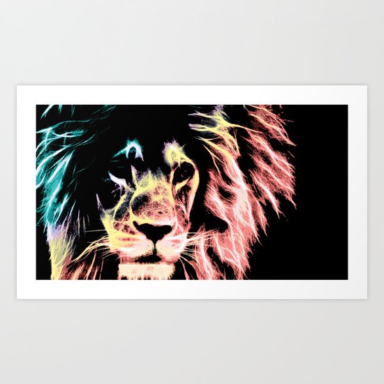 Leo Lion : Subtle Pastels Art Print