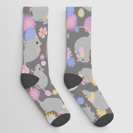 Rats and Flowers Socks