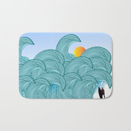 surfing 3 Bath Mat