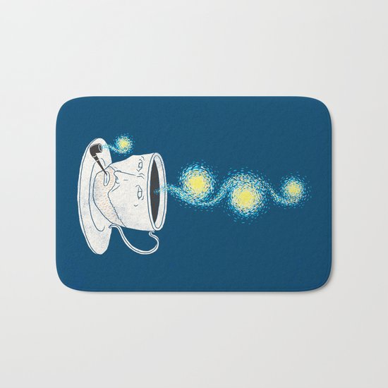 Starry starry coffee Bath Mat