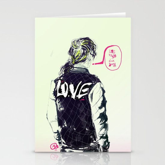 live fast die young Stationery Cards