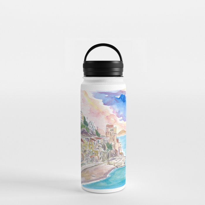 Cruising Amalfitana with View of Cetara Italy Water Bottle