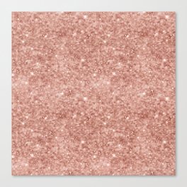 Luxury Rose Gold Sparkly Sequin Pattern Canvas Print