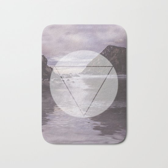 Calm Waters sacred geometry circle triangle Bath Mat