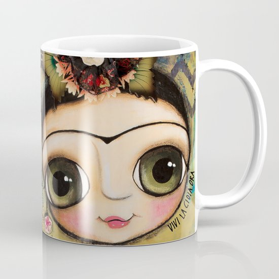 Frida Kahlo and the white coat Mug