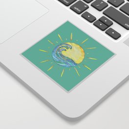 Sun Wave Aqua  Sticker