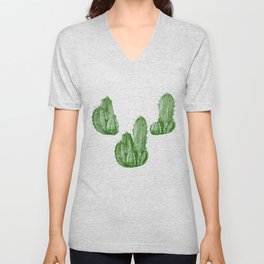Cactus greeny pattern V Neck T Shirt