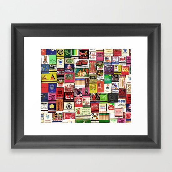 Antique Matchbooks Framed Art Print