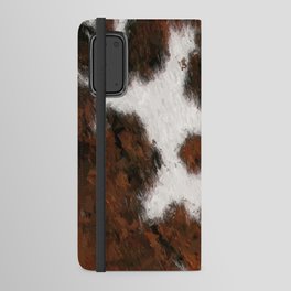 Cozzy Farmhouse Rust Hygge Print of Cowhide Fur Android Wallet Case