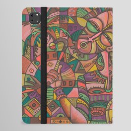 The Drummer 4 African music painting iPad Folio Case