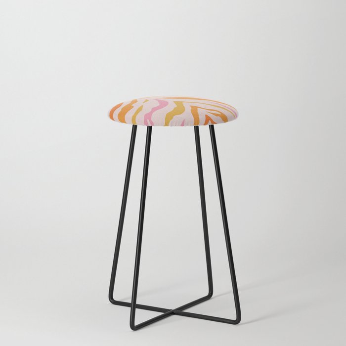 Tiger: PATTERN 07 | The Peach Edition Counter Stool