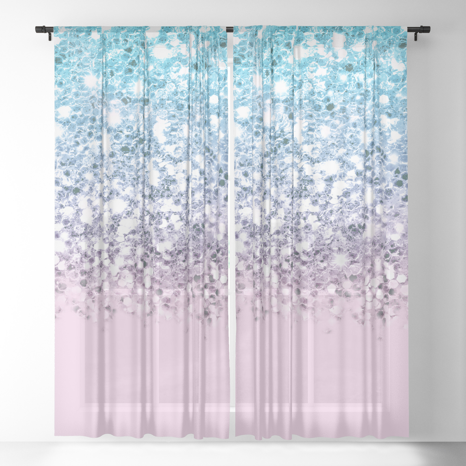 Dazzling Unicorn Gradient Sheer Curtain By Nlmiller07art Society6