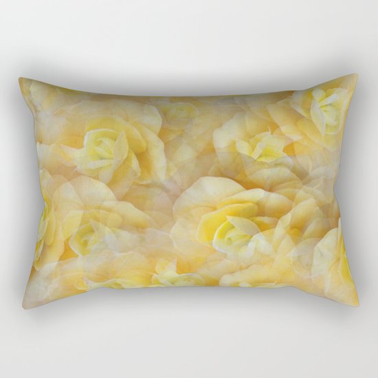 Yellow Blooms Rectangular Pillow