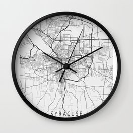 Syracuse New York city map Wall Clock