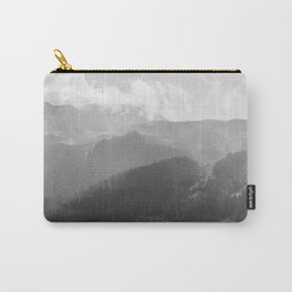 Black and white mountain view - Les Trois Vallees France - Travel photography Carry-All Pouch