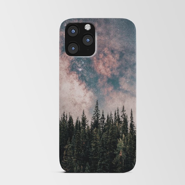Milky Way Stars Forest iPhone Card Case