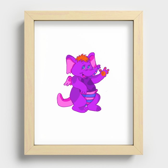 Elephant Recessed Framed Print