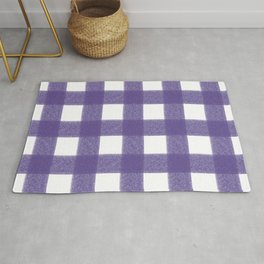 Purple Gingham Large Pattern Rug
