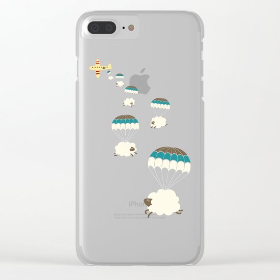 Sheepy clouds Clear iPhone Case