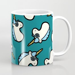 Unicorns are Cool Pattern - Blue Coffee Mug