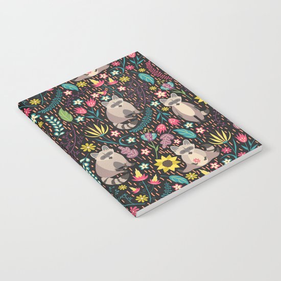 Raccoons bright pattern Notebook