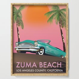 Zuma Beach Los Angeles County California Serving Tray