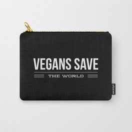 Vegans Save The World  Vegan Carry-All Pouch