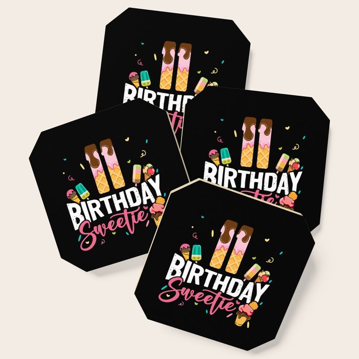Cute 11th Birthday Ice Cream 11 Year Old Birthday Coaster By NiceTeee cute-11th-birthday-ice-cream-11-year-old-birthday-coaster-by-niceteee