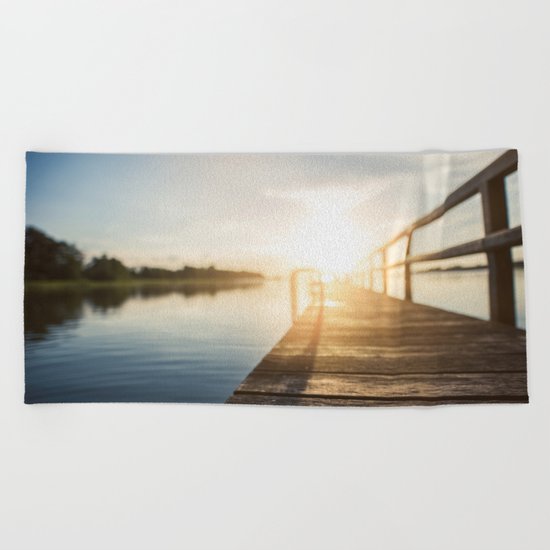 Sitting on the Dock of the Bay Beach Towel