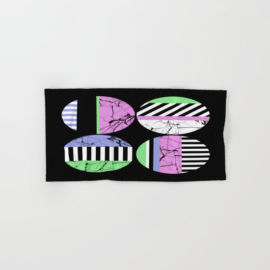 AMPS Uno - Abstract Marble Pastel Stripes Hand & Bath Towel
