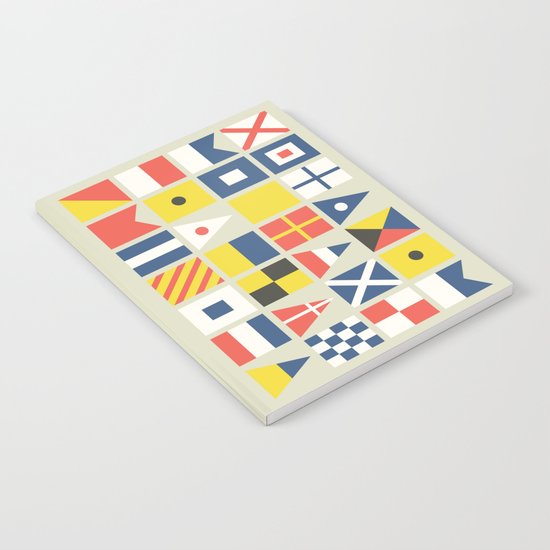 Geometric Nautical flag and pennant Notebook