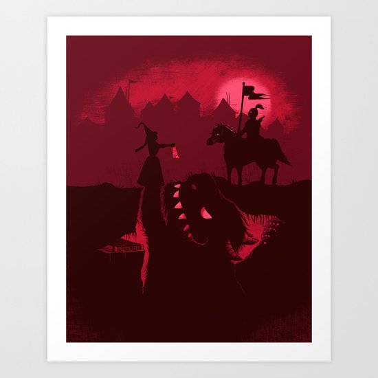 Farewell Brave Knight Art Print