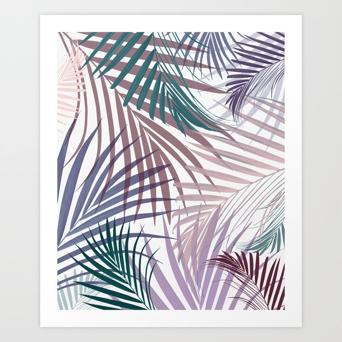 Fall Palm Leaves Dream - Cali Summer Vibes #1 #tropical #decor #art #society6 Art Print