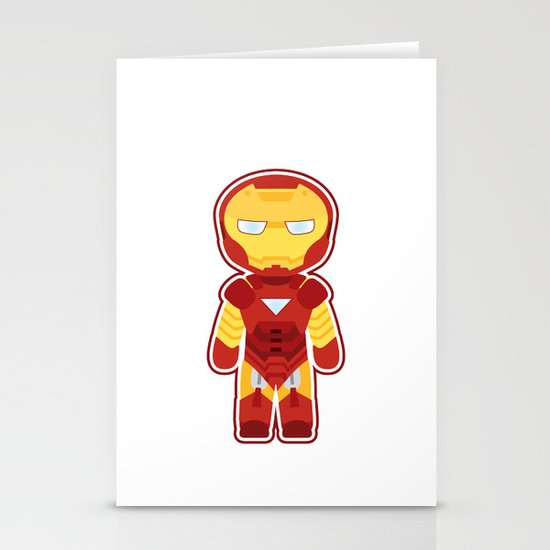 Chibi Iron Man Stationery Cards