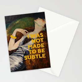 I Was Not Made to Be Subtle, Feminist Stationery Cards