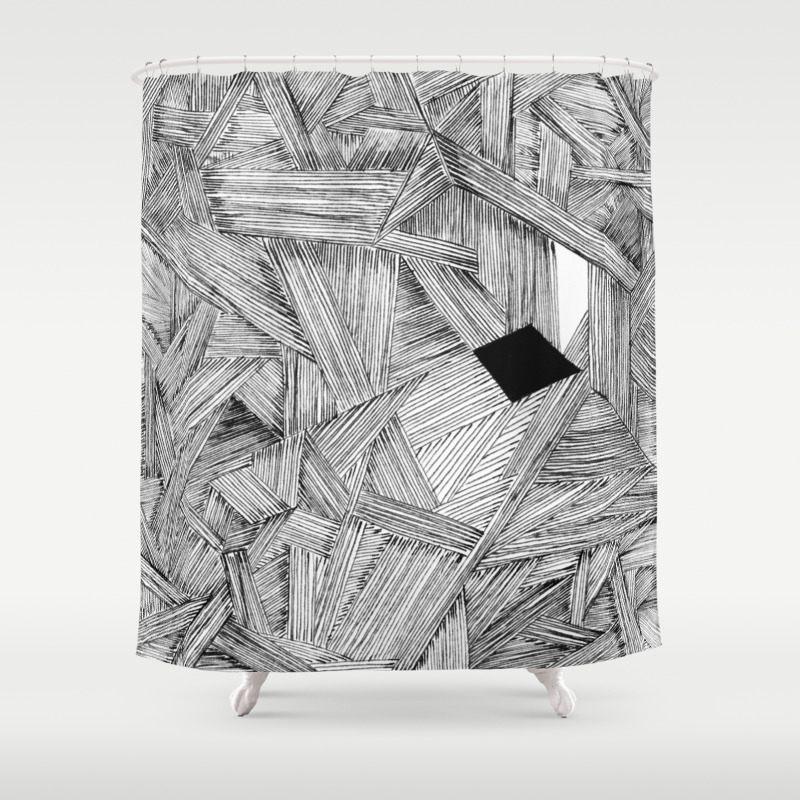 The Open Door Black White Palette Shower Curtain By Designa Society6