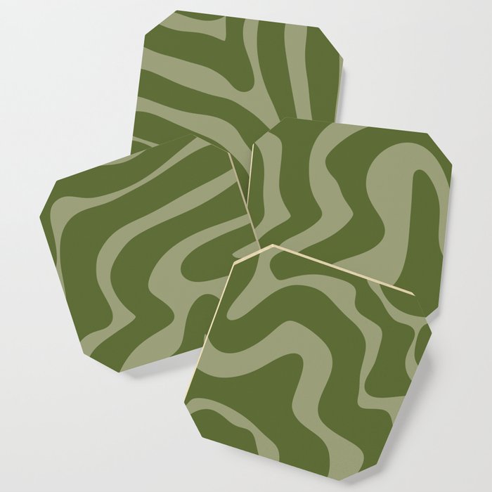 15 Abstract Liquid Swirly Shapes 220725 Valourine Digital Design Coaster
