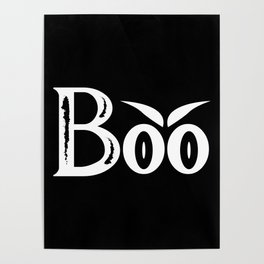 BOO Spooky Halloween Scary Eyes Poster