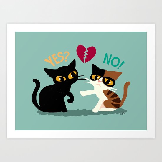 Yes or No Art Print