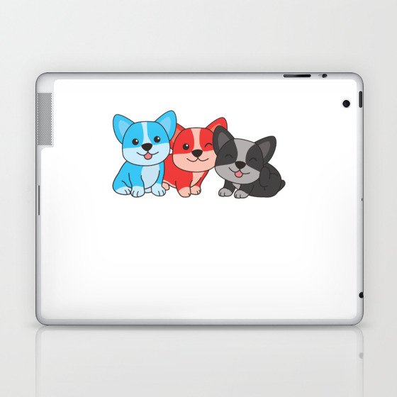 Polyamory Flag Corgi Pride Lgbtq Cute Dogs Laptop & iPad Skin