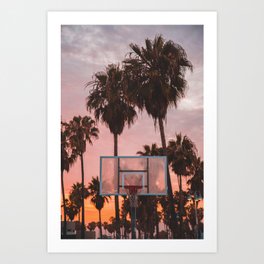 Venice Beach Sunset Ballin' Art Print