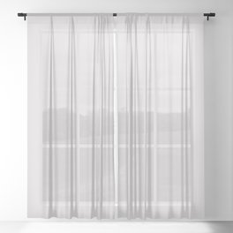 Soft Light Gray - Grey Solid Color Pairs PPG Silver Screen PPG1014-3 - All One Single Shade Colour Sheer Curtain